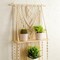 Macramé Wall Hanging Shelf – 2-Tier Boho Floating Shelves for Wall, Handmade Macramé Rope Organizer for Plants, Decorative Bohemian Storage and Room Décor